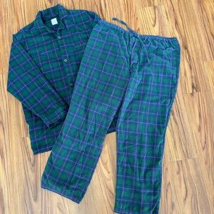 Brooks Brothers Green and Blue Plaid pajama set
